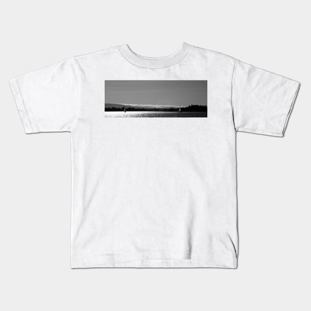 Sailboats on Shoreline Lake. Mountain View, California 2011 Kids T-Shirt by IgorPozdnyakov